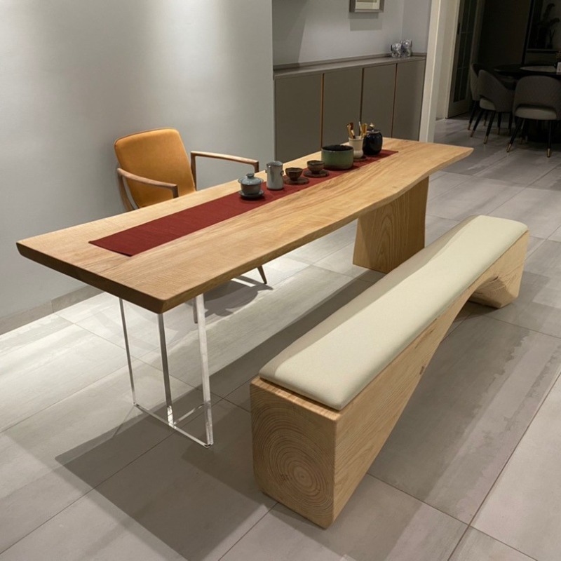 Bedroom Furniture - Table flottante nordique en bois massif