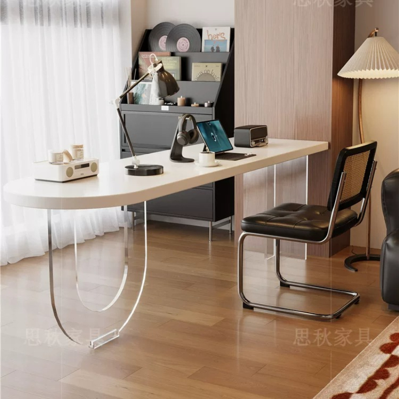 Bedroom Furniture - Bureau en bois massif blanc de