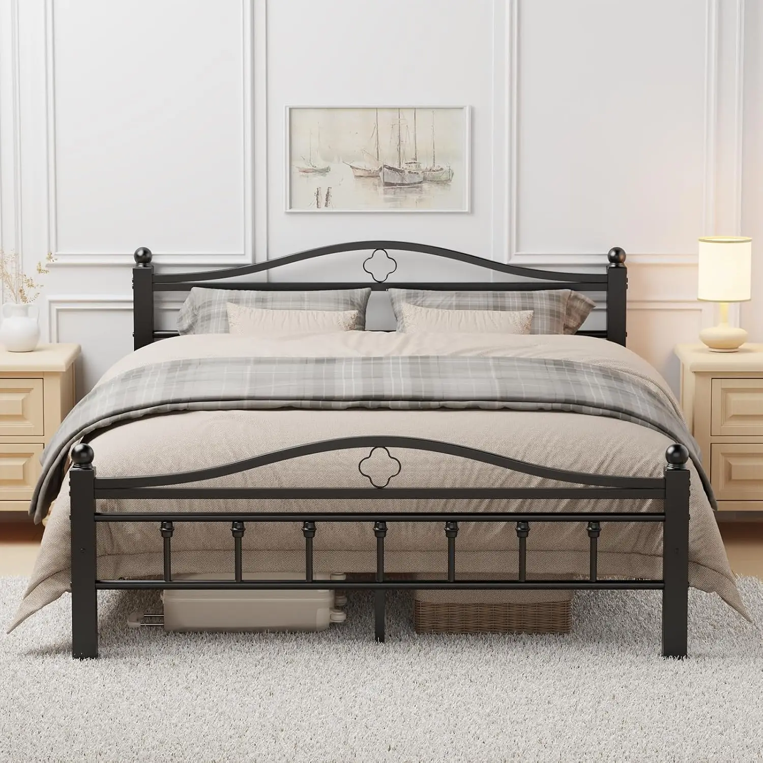 Canopy Bed Frame Metal Queen - Cadre de lit en métal Queen