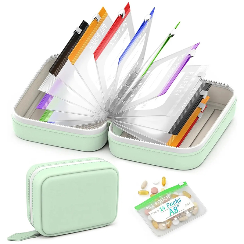 Storage - 7/14 Pochette organisateur de pilules hebdomadaire,