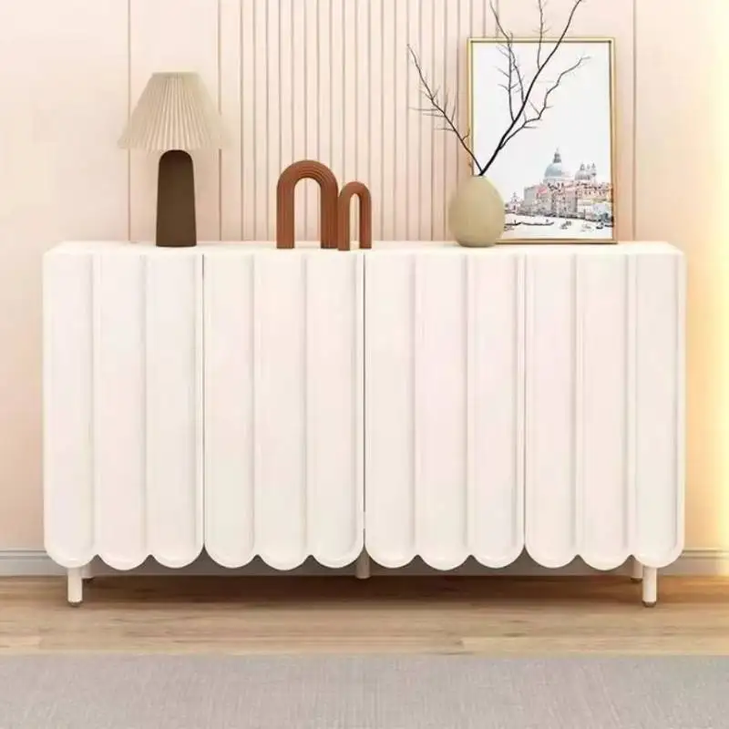 Shoe Rack Cabinet Narrow Entryway - Armoire à chaussures blanche minimaliste, style