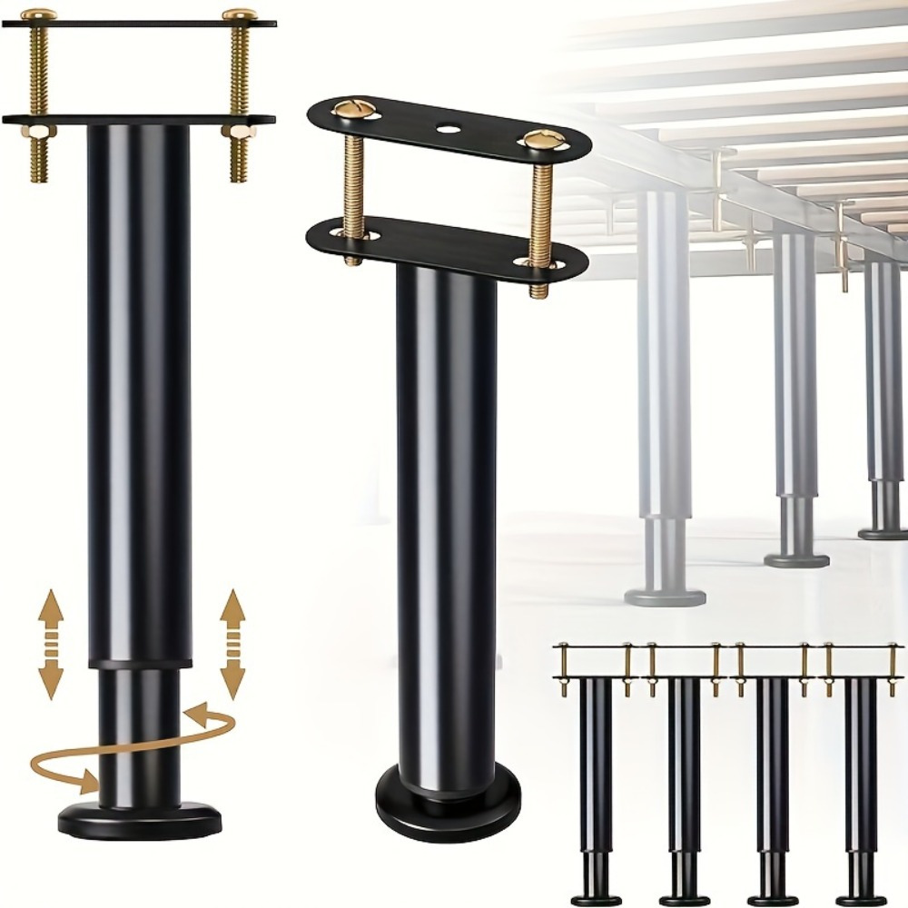 Canopy Bed Frame Metal Queen - Plage de hauteur réglable : 4