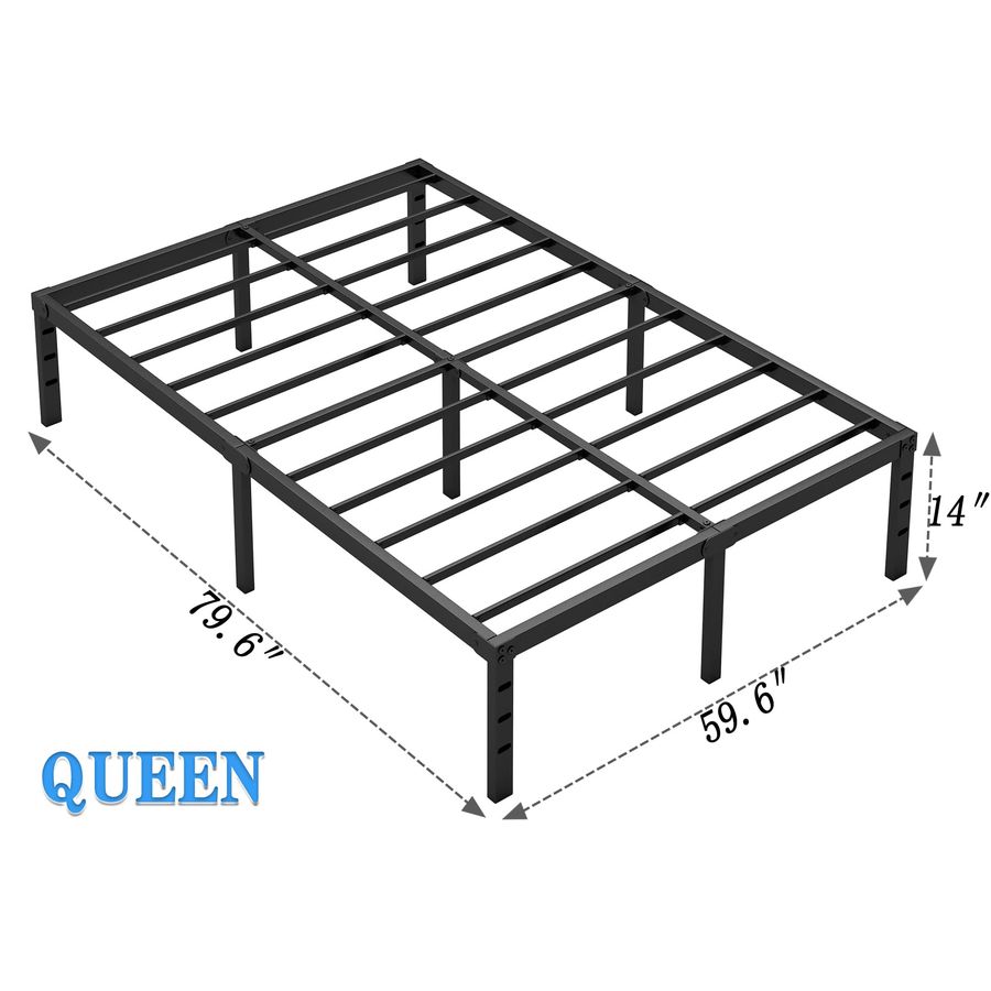 NOUVEAU Cadre de lit en métal  - Canopy Bed Frame Metal Queen avis et prix