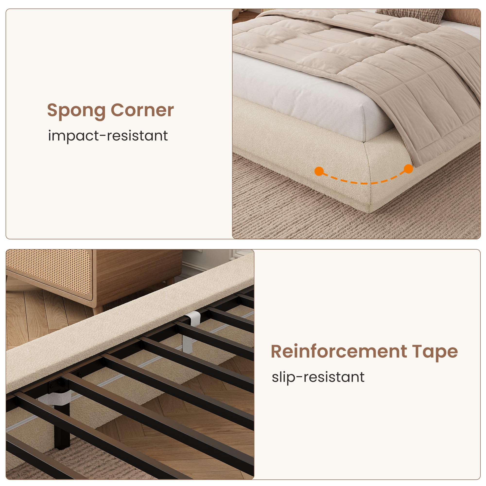 Cadre de lit plateforme Cloud  - Canopy Bed Frame Metal Queen avis et prix