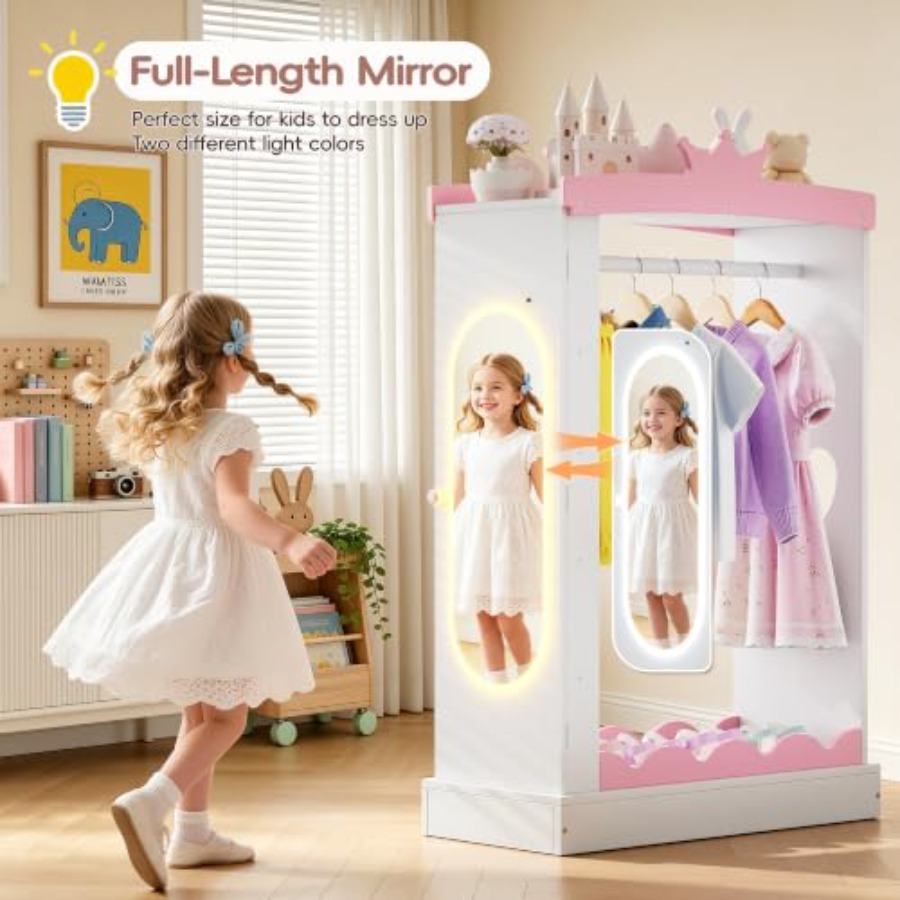Armoire de jeu de rôle pour en - Full Length Mirror Jewelry Armoire avis et prix