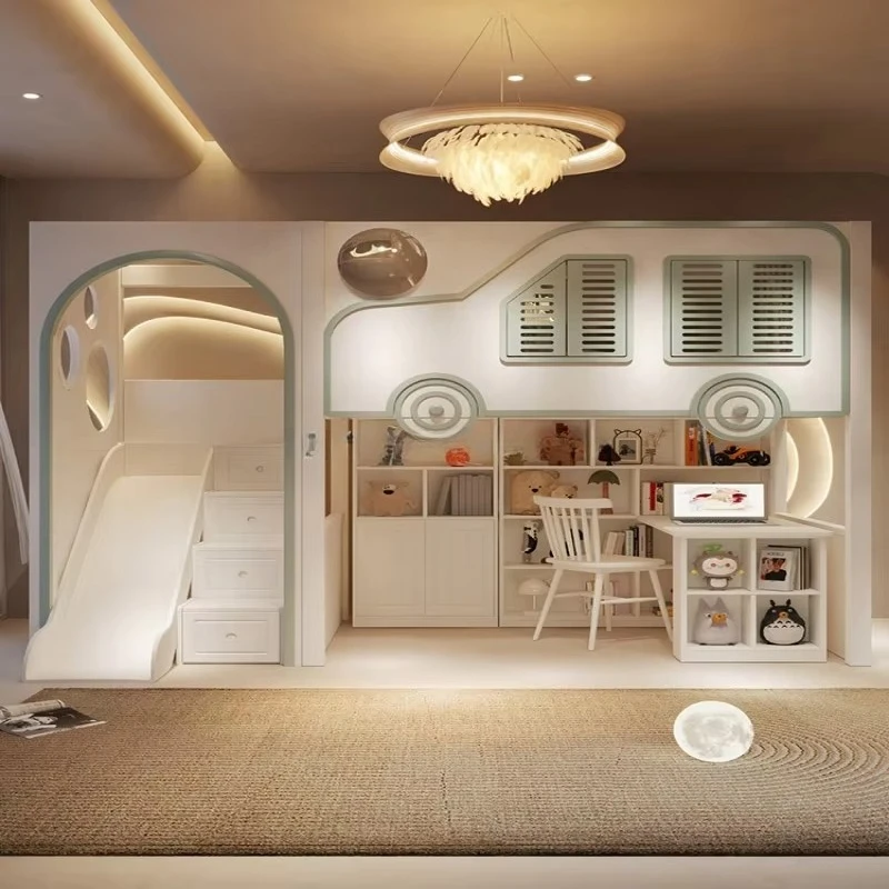 Nouveau design, lit superposé  - Bunk Bed With Stairs And Slide avis et prix