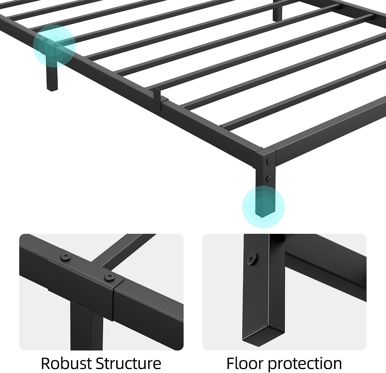 Cadre de lit Queen Garvee en m - Canopy Bed Frame Metal Queen avis et prix