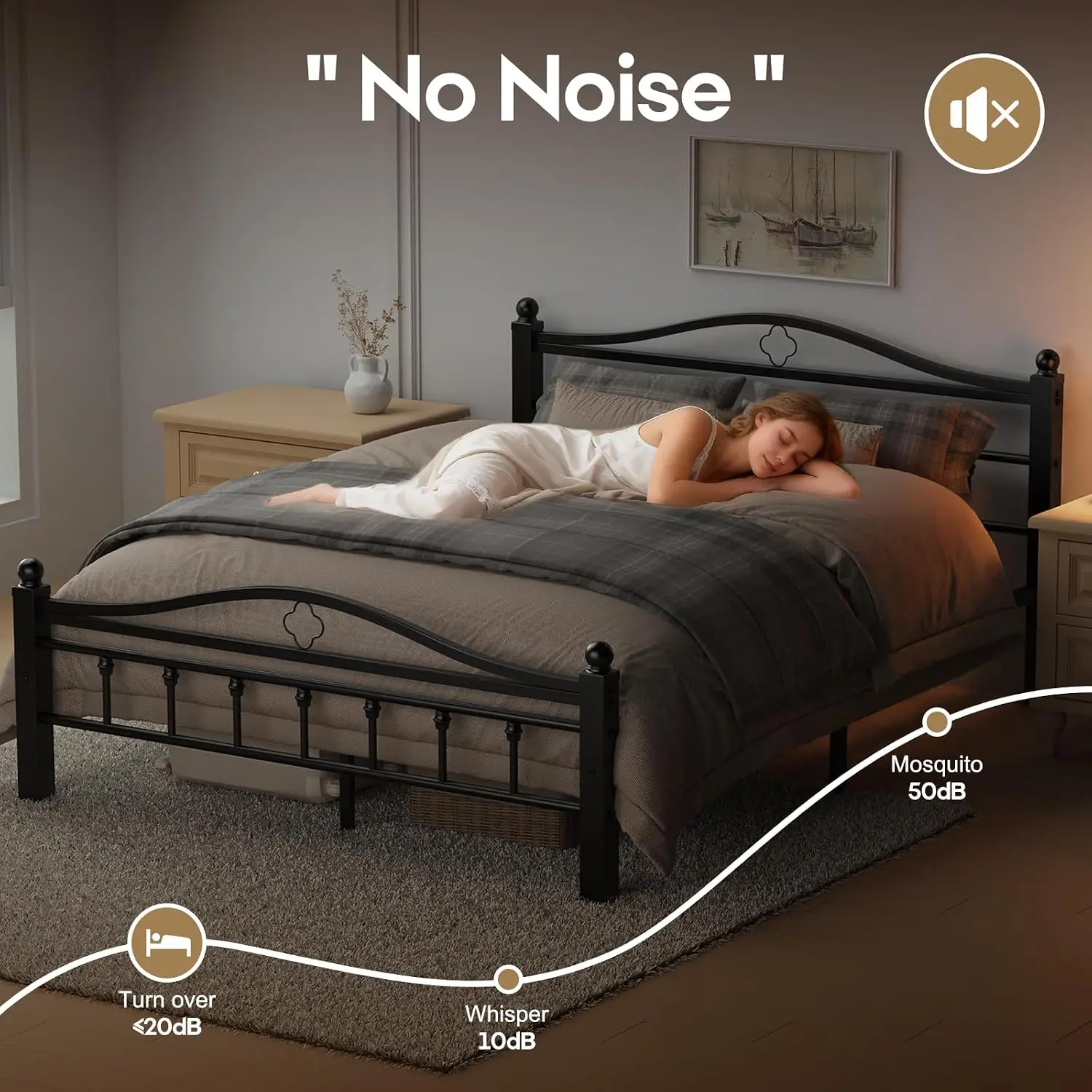Cadre de lit en métal Queen av - Canopy Bed Frame Metal Queen avis et prix