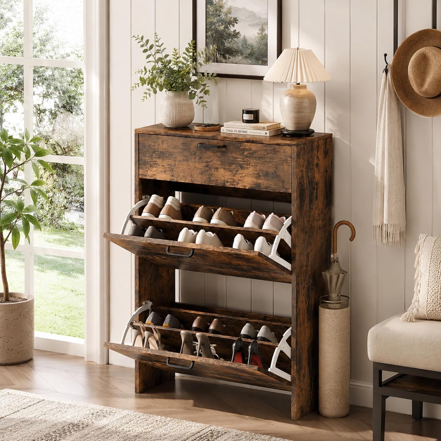 # Meuble à chaussures fin avec - Shoe Rack Cabinet Narrow Entryway avis et prix