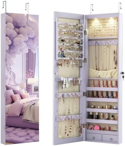 Armoire à bijoux murale ou à p - Full Length Mirror Jewelry Armoire avis et prix