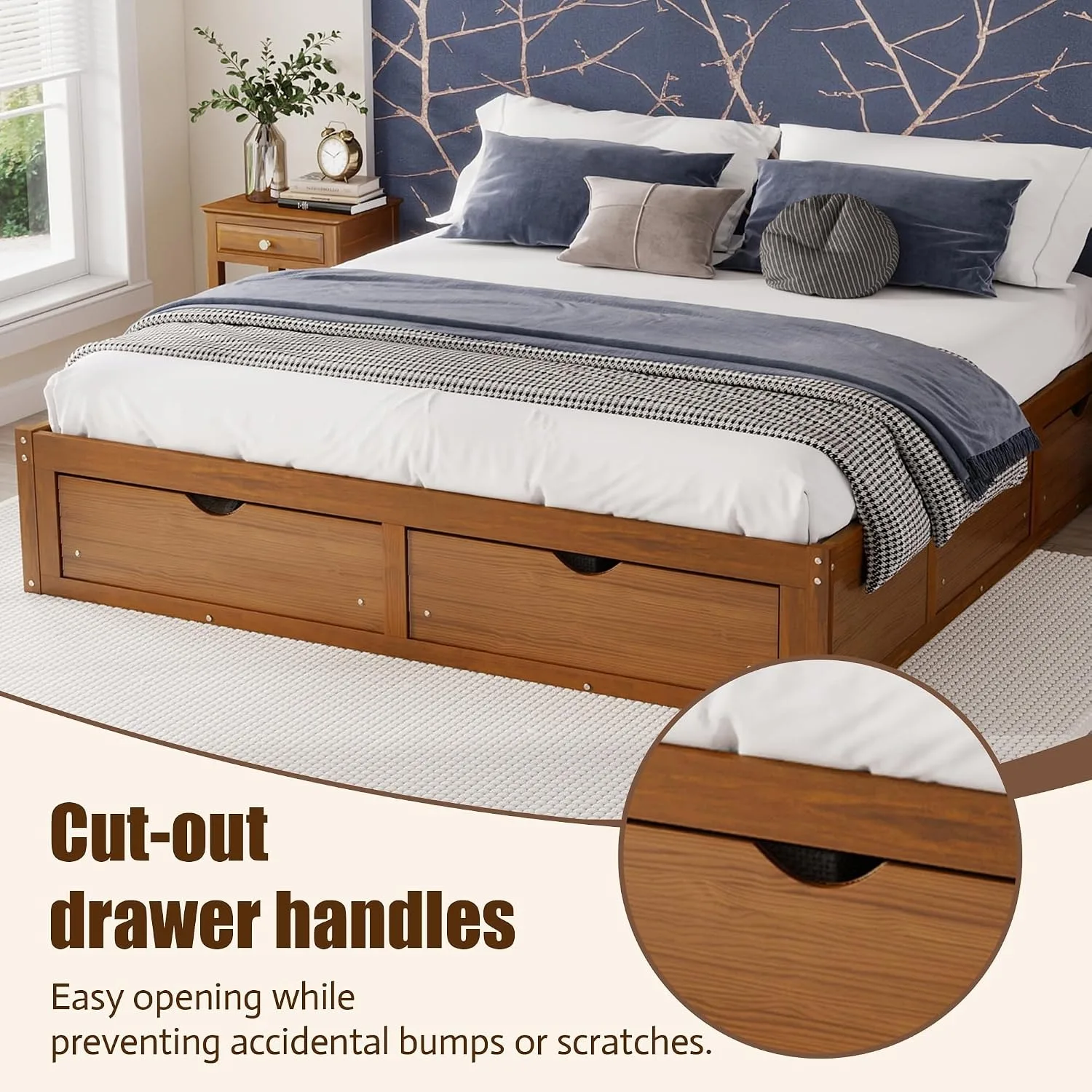 Cadre de lit plateforme minima - King Size Bed Frame With Storage Drawers avis et prix