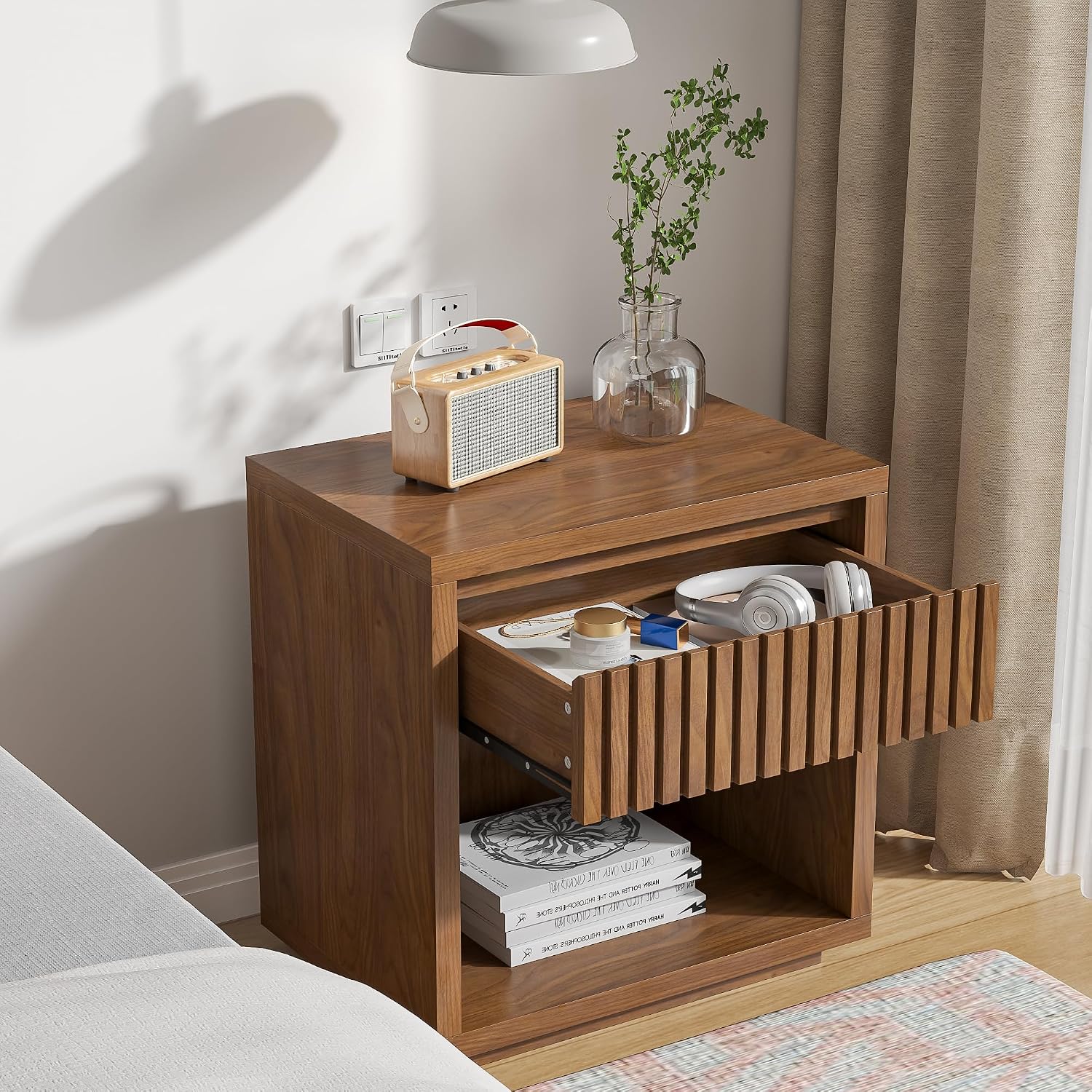 Ensemble de 2 tables de chevet - Solid Wood Nightstand 2 Drawers avis et prix