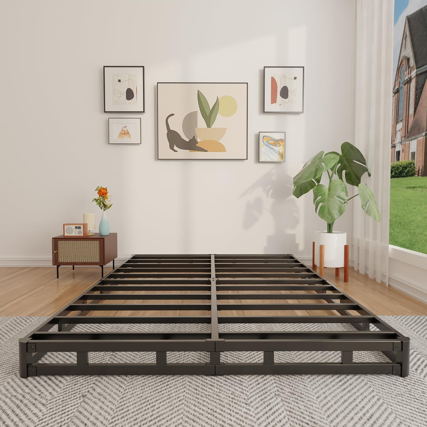 Sommier Queen de 4 pouces à pr - Canopy Bed Frame Metal Queen avis et prix