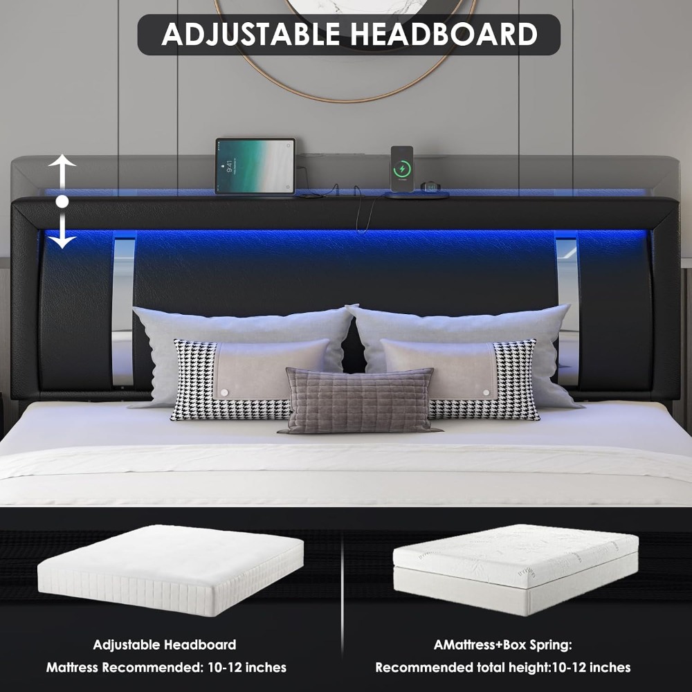 Cadre de lit plateforme modern - Canopy Bed Frame Metal Queen avis et prix