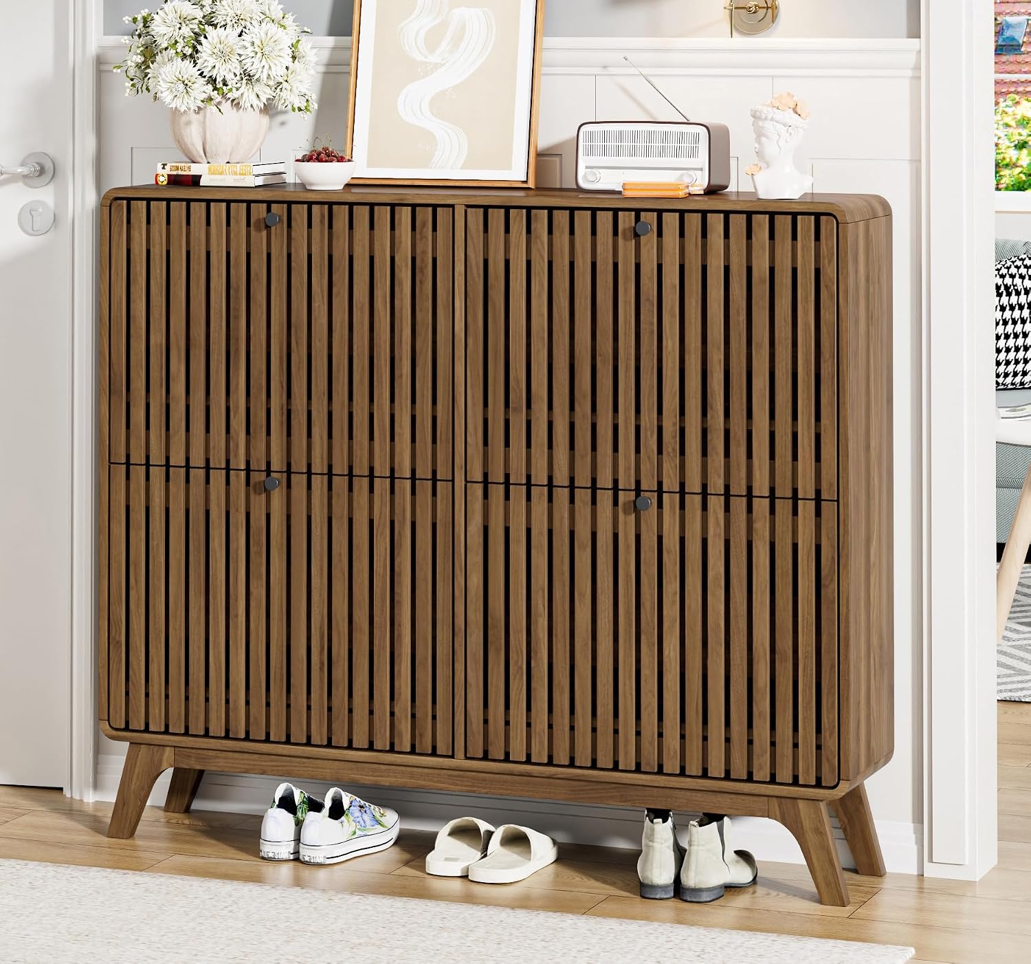 # Grand meuble à chaussures en - Shoe Rack Cabinet Narrow Entryway avis et prix