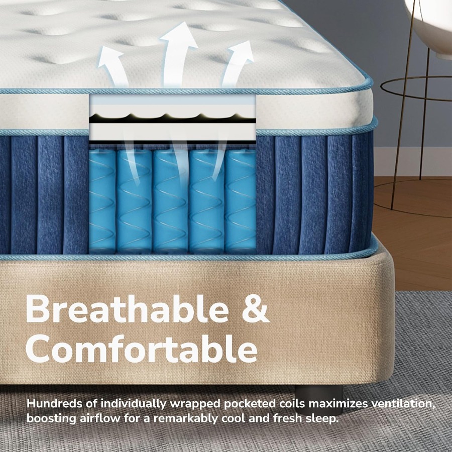 Matelas hybride Queen de 12 po - Memory Foam Mattress In A Box Queen avis et prix